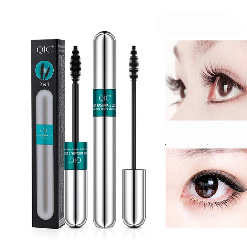 

Mascara Ultra-fine Two-in-one Double-effect Eyelashe Primer Thick Curled Elongated Not Smudged Split Design Double Head Stacking