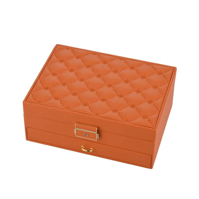 

Новая многофункциональная коробка с зеркалом с фотолампой, Коробка Для Хранения Драгоценностей, изысканная Женская косметическая коробка,...