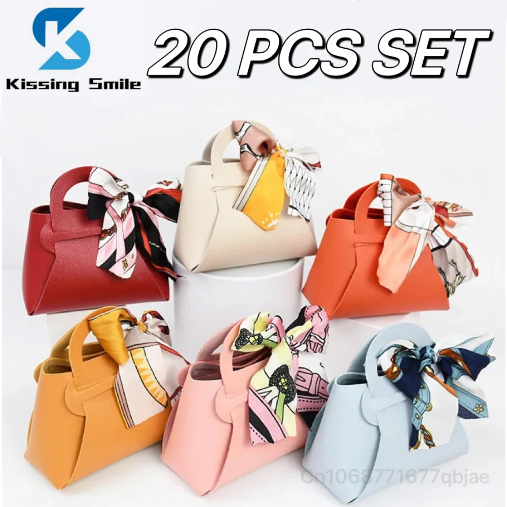 

20PCS Creative Leather Mini Gifts Box with Ribbon Wedding Jewelry Candy Gift Boxes Birthday Party Decoration Goodie Bags Pouch