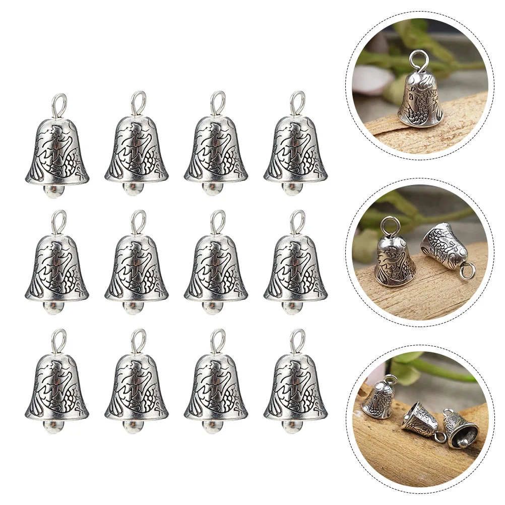 

30 Pcs Bell Pendant Charm Bracelet Alloy Pendants Bells Crafts Necklace Charms Carved Decorations Child DIY Jewelry Accessories