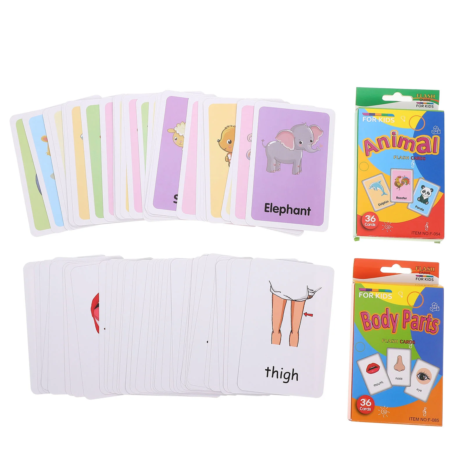 

2 Sets Flash Cards for Babies Photo Word Cards for Kids Preschool Flash Cards