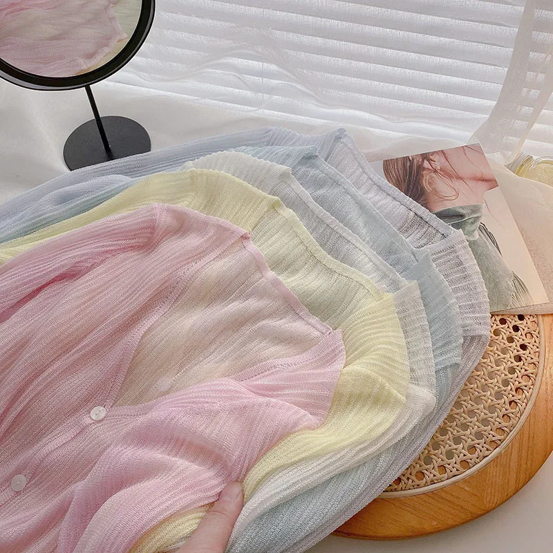 Женская тонкая шаль с длинным рукавом и V-образным вырезом