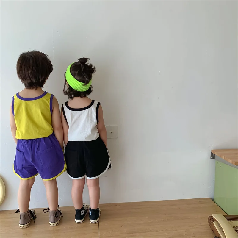 Костюм для девочек футболка + шорты 2 шт./компл. 2022 дешевая весенне-осенняя