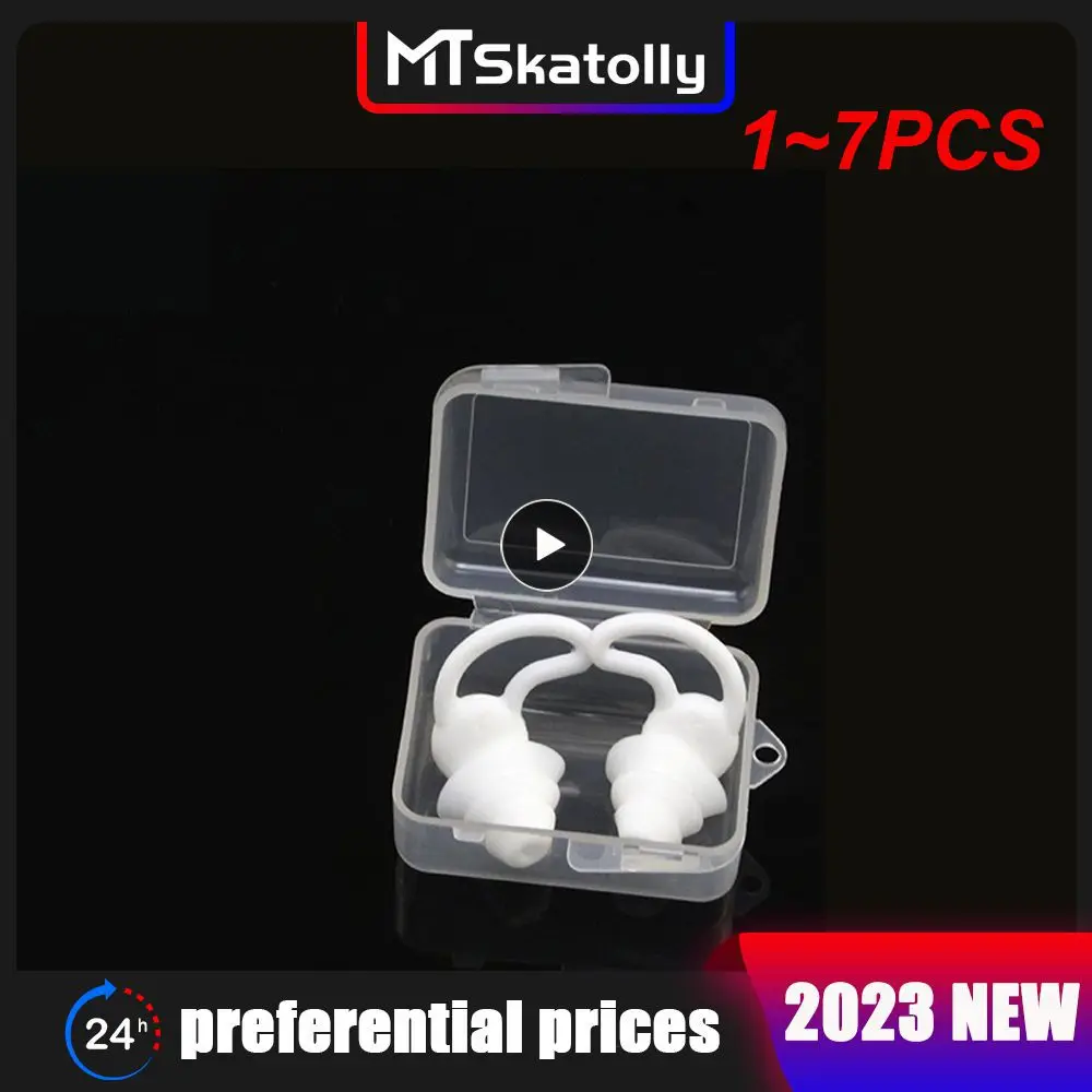 

1~7PCS Soundproof Earplugs For Sleeping Soft Silicone Ear Muffs Noise Protection Travel Reusable Protection Sound Blocking ear