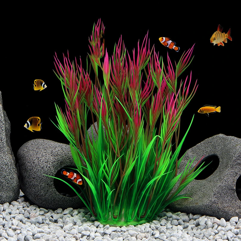 

New Ornament Artificial Aquarium Plants Decoration Fish Tank Water Plant Grass Plastic Underwater Aquatic Water Weeds Viewing