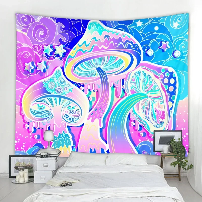 Мандала Гриб Декоративный Гобелен Таро Настенный Астрология Гадание Колдовство