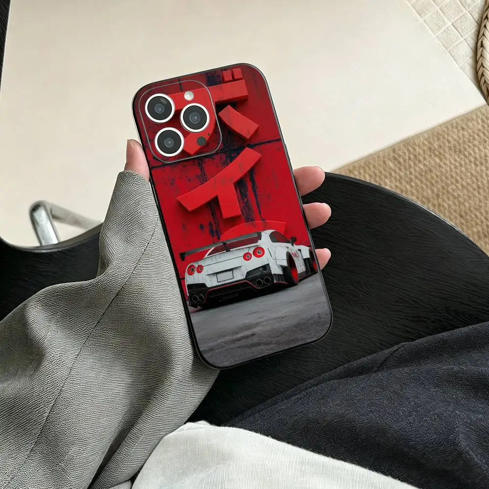 Фото Чехол для телефона GTR Sport Car R35 Mens Fave для iPhone 17, 16, 15, 14, 13, 12, 11 Plus, Pro Max и других моделей, мягкий черный чехол №3