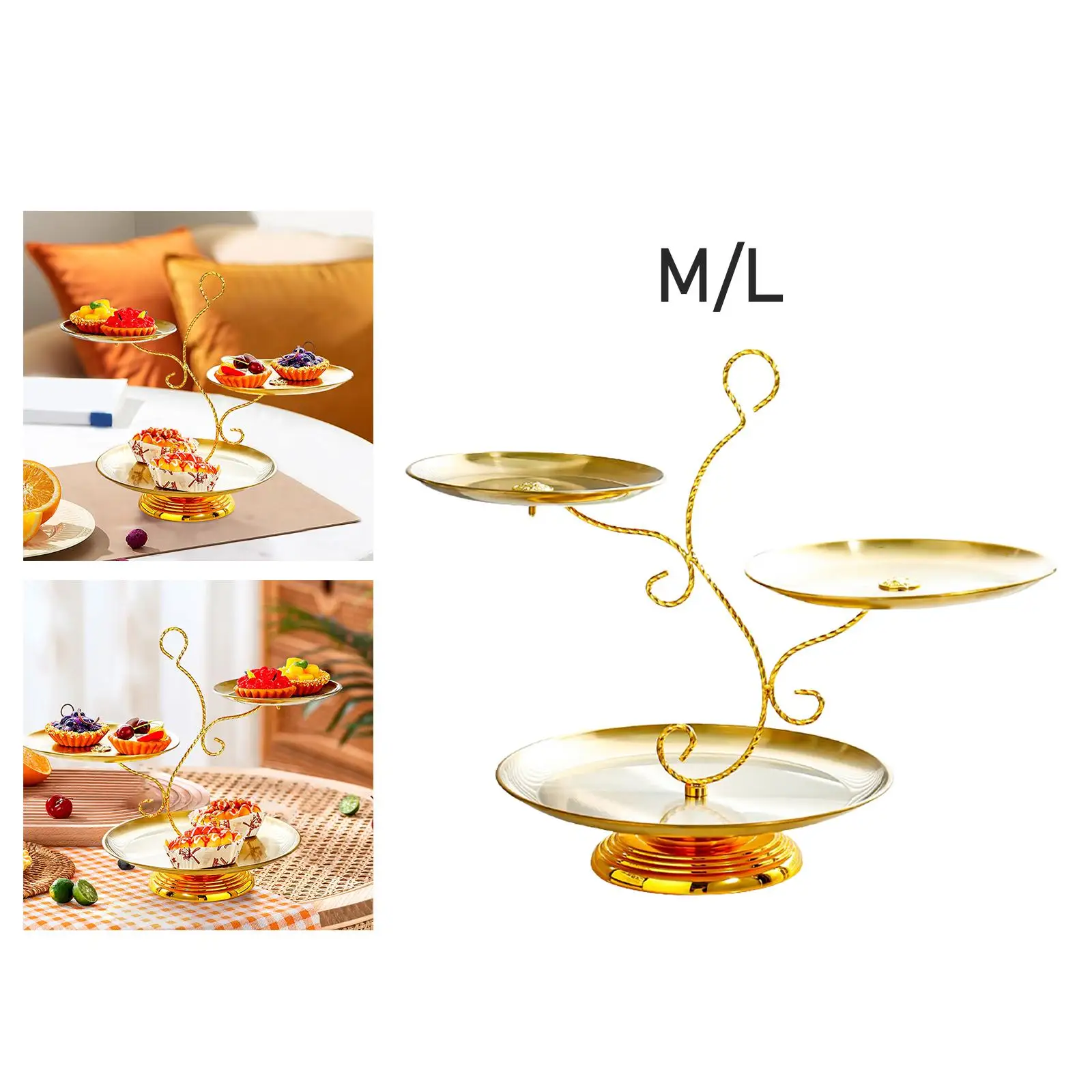 3-уровневая подставка для кексов кондитерских изделий многоуровневый