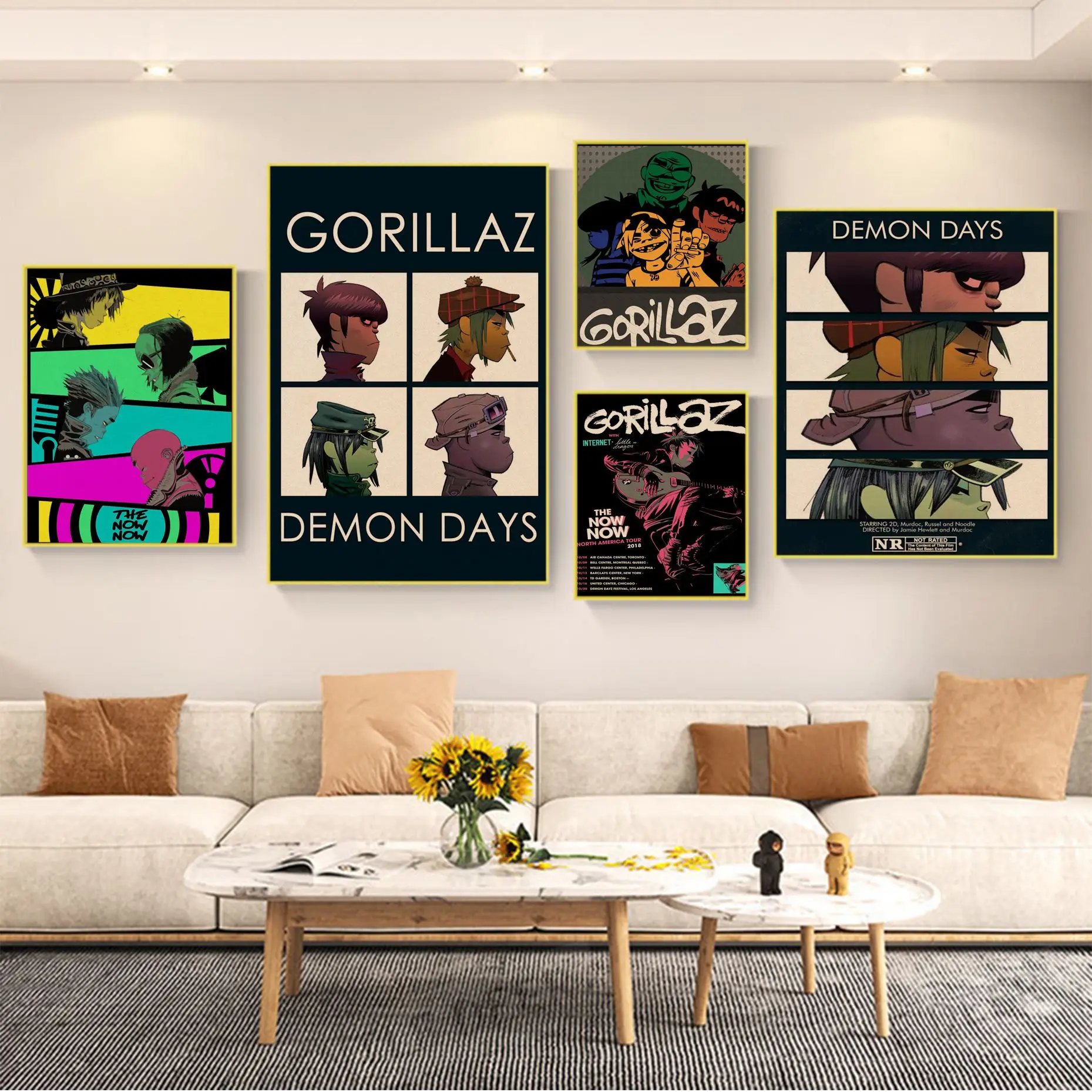 

Gorillaz Art Poster Kraft Paper Prints And Posters Nordic Home Decor