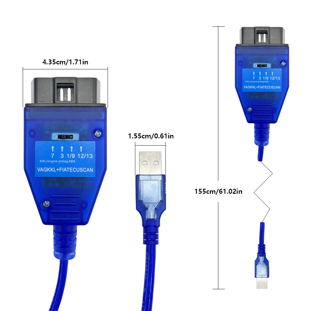 Фото Для VAG409 kkl Switched версии с чипом FT232RL, интерфейс USB-сканера OBD2 для VW / Audi / Seat / Skoda, для инструмента сканирования ЭБУ Fiat. №2