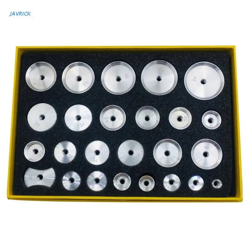 

25 Pieces Aluminum Fitting Dies Set Repair Tool for Watch Press