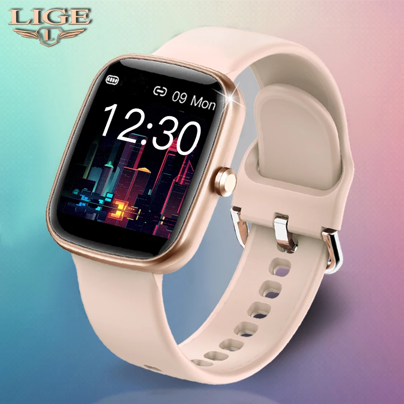 

LIGE 2022 Smart Watch Men Heart Rate Blood Pressure Monitoring Fitness Tracker Is Suitable Ladies Smartwatches For Android IOS