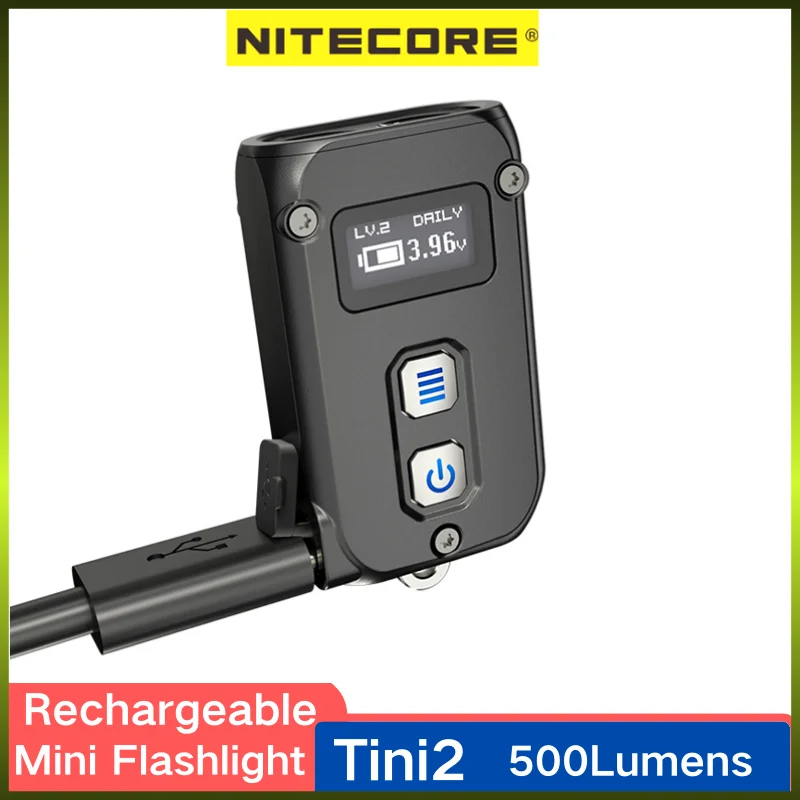100% оригинальная вспышка NITECORE TINI2 люмен перезаряжаемая 5 режимов свечения двойной
