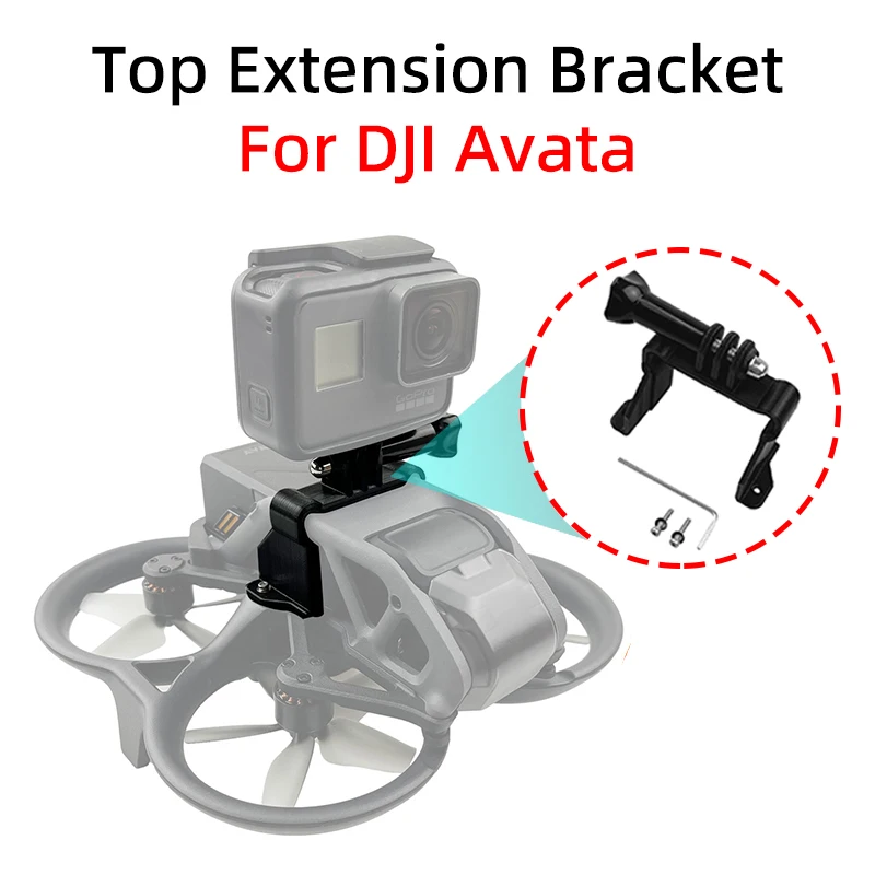 

For DJI Avata Drone Top Extension Bracket GoPro Port Panoramic Sports Camera Mounting Fixing Adapter Holder Retrofit Accessories