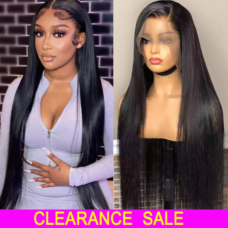 Straight Lace Front Wig Bone Straight Lace Front Human Hair Wigs 13x4 Lace Frontal Wig Remy Transparent Lace Frontal Wig 180%