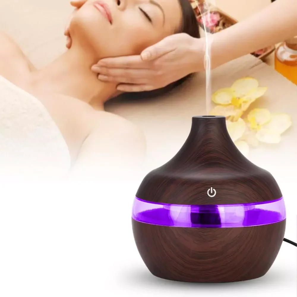 

300ml Humidifier USB Ultrasonic Air Humidifier Electric Aroma Air Diffuser wood Essential oil Aromatherapy cool mist maker