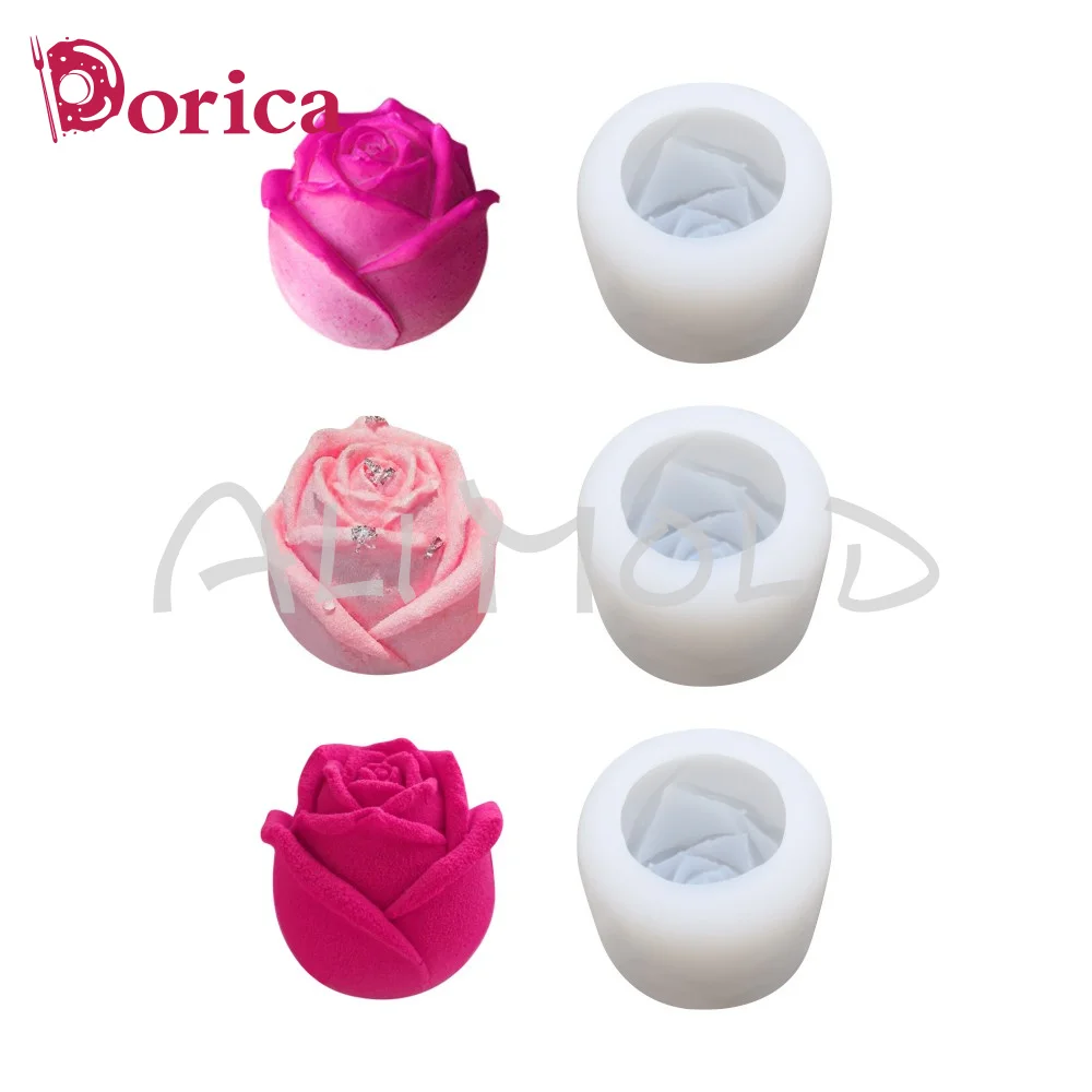 

3D Rose Silicone Mold Jelly Chocolate Mousse Mould Ice Tray Molds DIY Homemade Soap Candle Moulds Cake Decorating Tool Bakeware