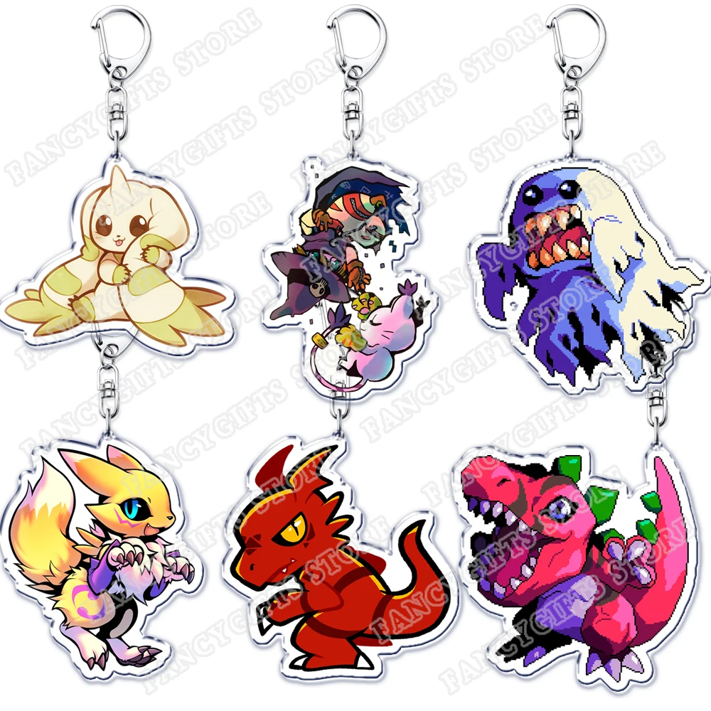 Фото Брелки Digimon 90-х годов в стиле аниме для аксессуаров, сумка Merciful Tai Karis Digivice Agumon Terriermon Monsters, брелоки, ювелирные изделия, подарок для фаната №1