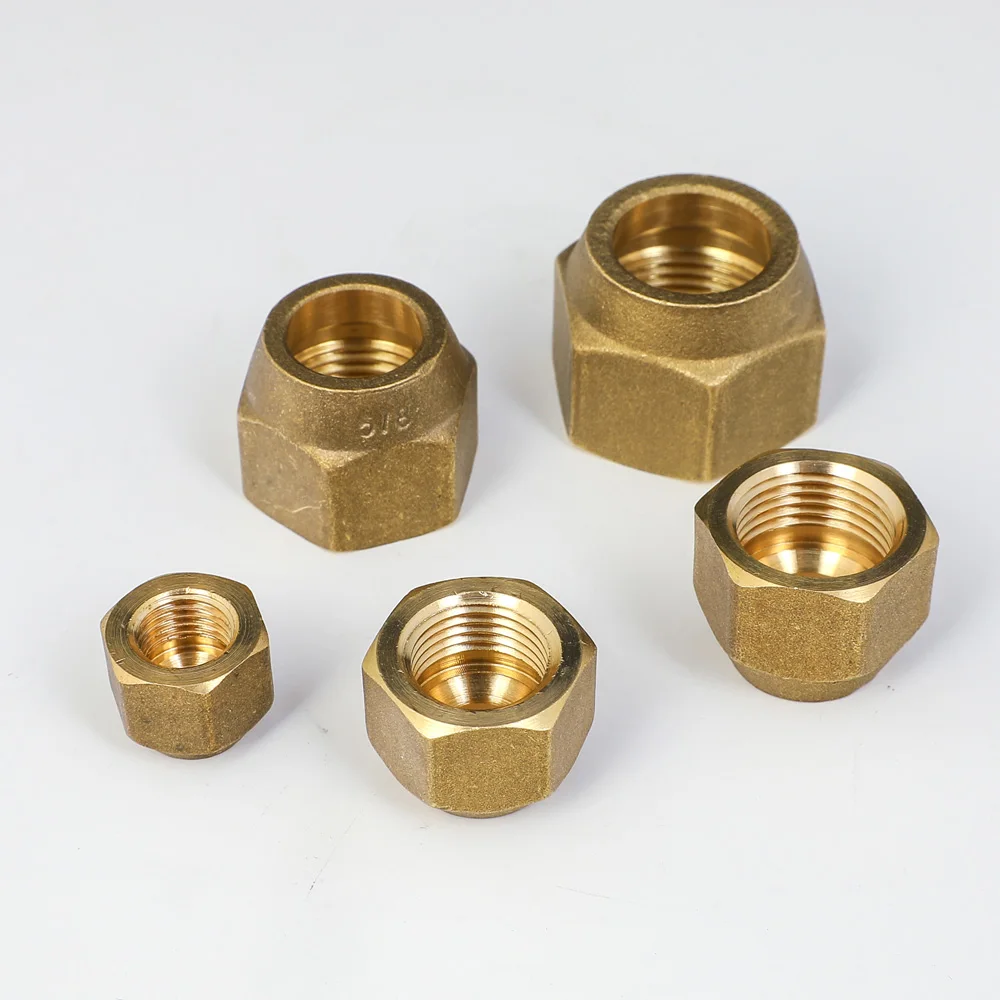 Латунная гайка 45 ° SAE 1/4 &quot3/8" 1/2 &quot3/4" соединитель для расклешенной трубы