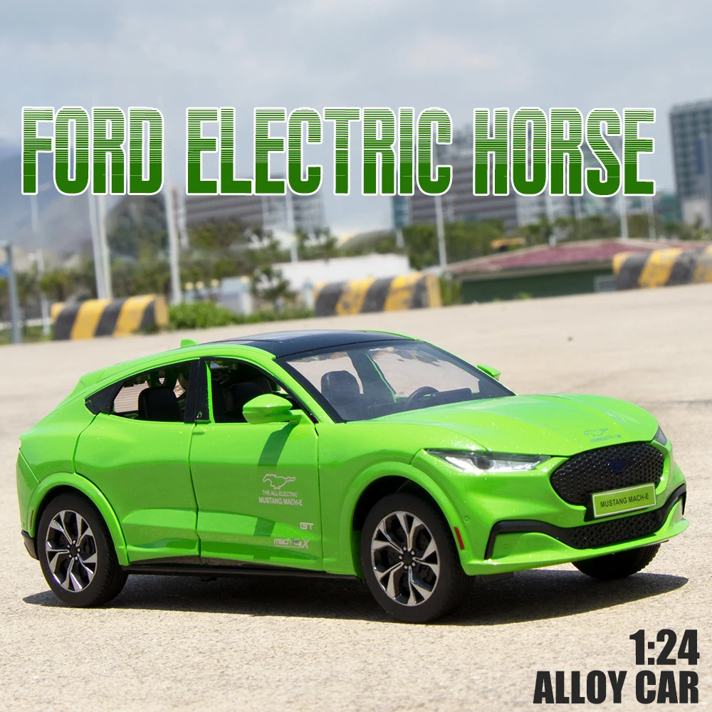 1:24 Ford Mustang Mach-E SUV Legierung Modell Auto Spielzeug Gießt Druck Metall Casting Sound und Licht Auto Spielzeug Für kinder Fahrzeug