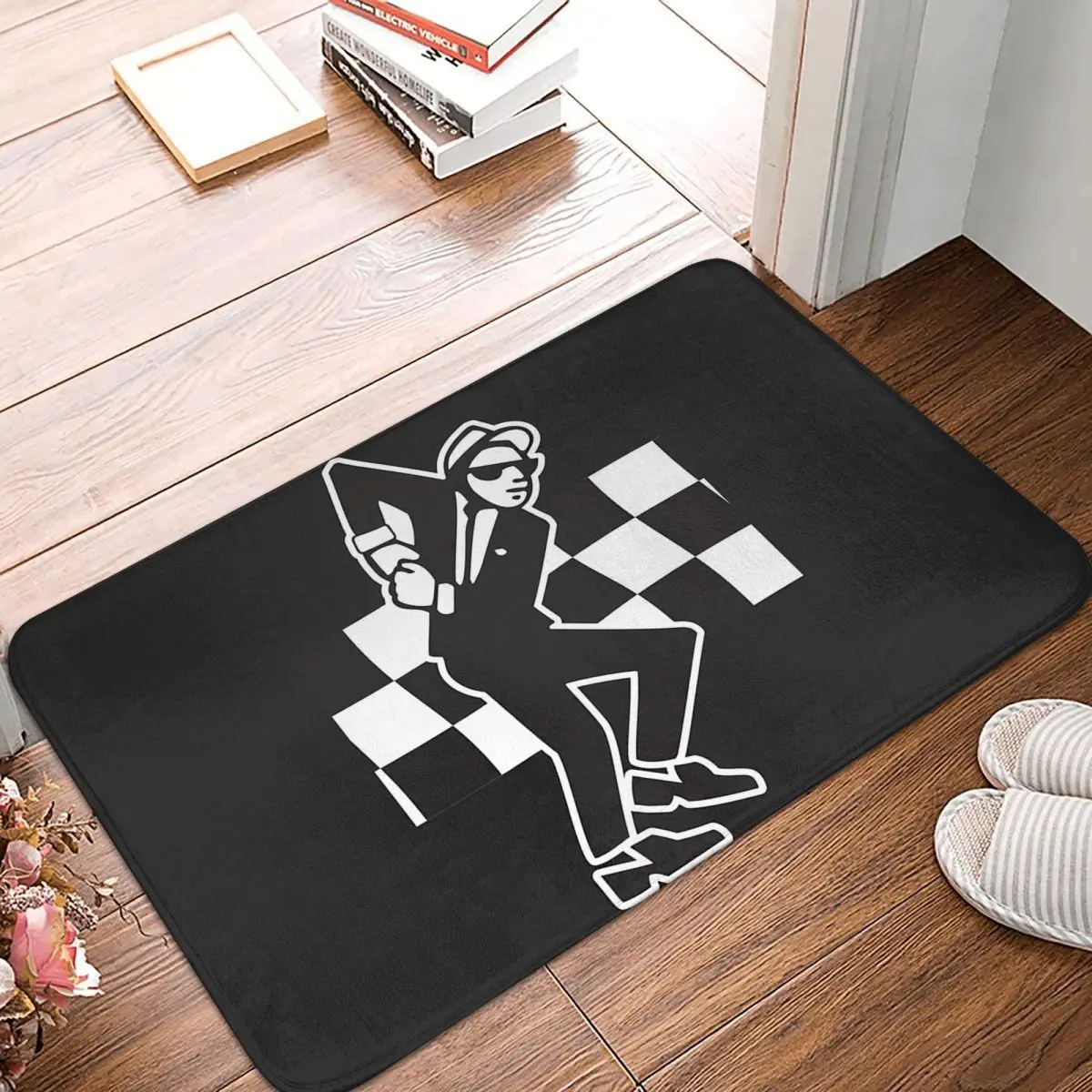

One Man Is Dance Non-slip Doormat Tone Dance Bath Bedroom Mat Outdoor Carpet Flannel Modern Decor