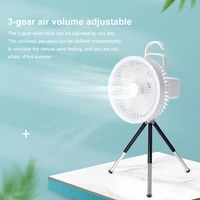 multifunction home appliances usb chargeable desk tripod stand air cooling fan with night light outdoor camping ceiling fan