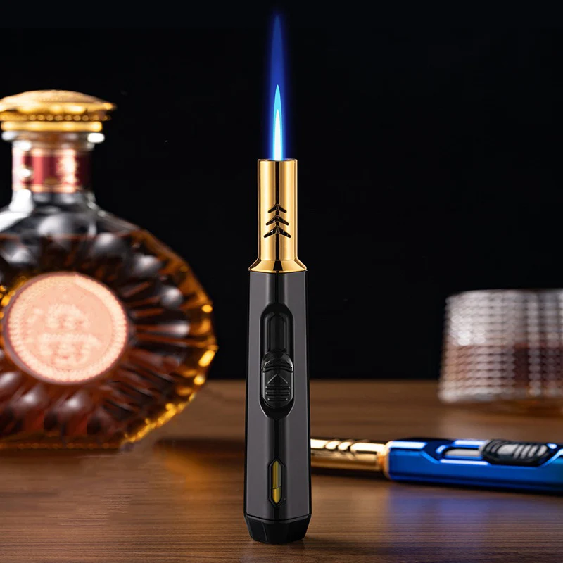 

New Windproof Gas Torch Lighter Jet Spray Gun Kitchen Cooking Lighter Smoking Accessories BBQ Welding Cool Butane Cigar Lighters