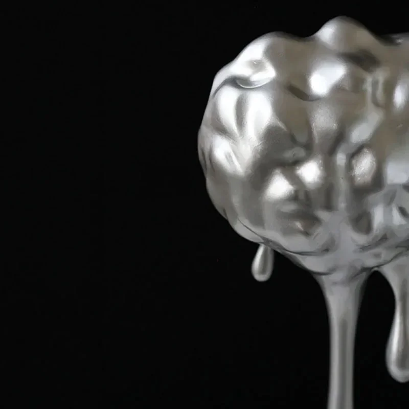 Серебряные капли дождя абстрактные произведения искусства украшение для стола