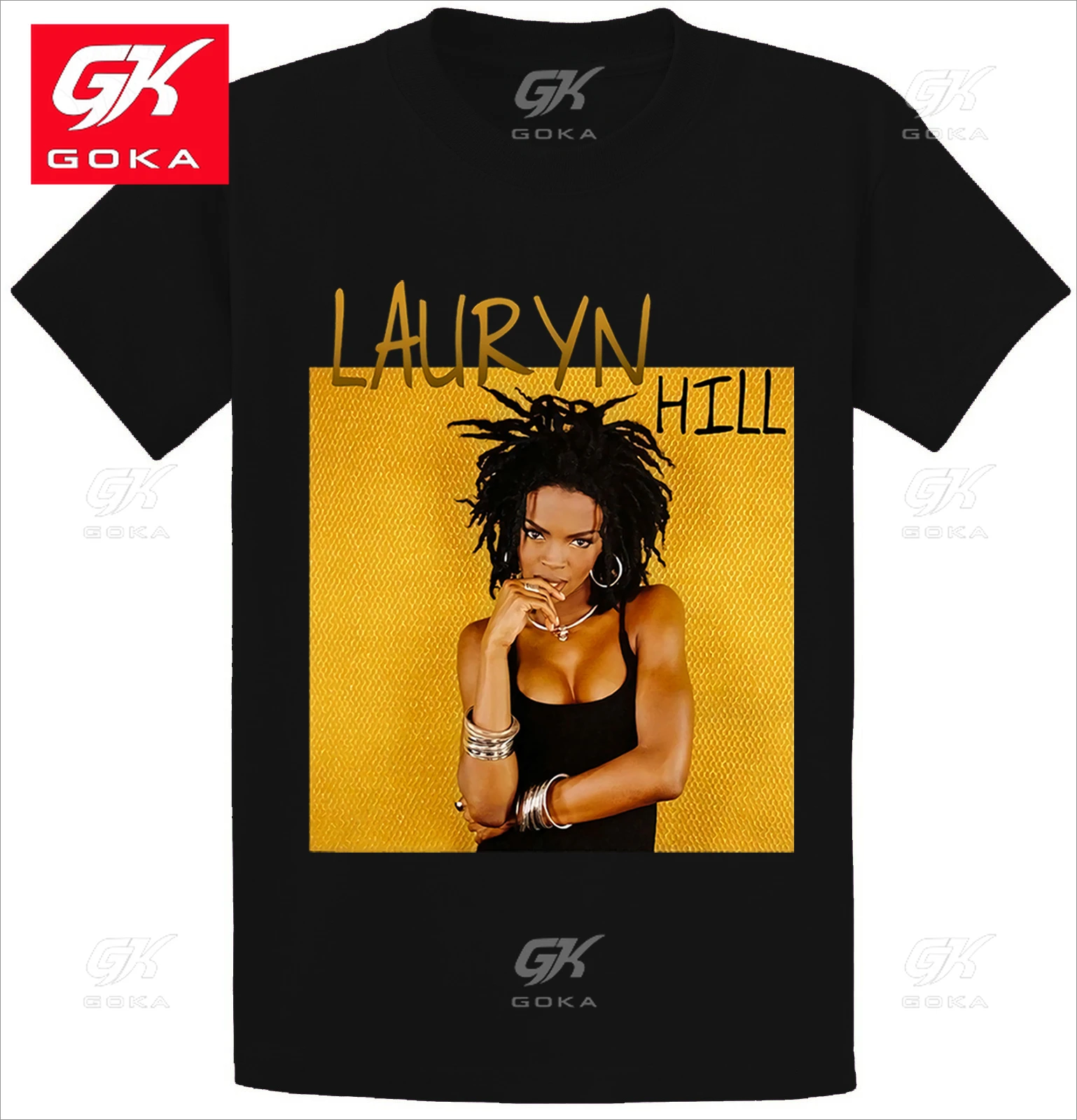 Мужская и женская футболка с плакатом Lauryn Hill хлопковые футболки короткими