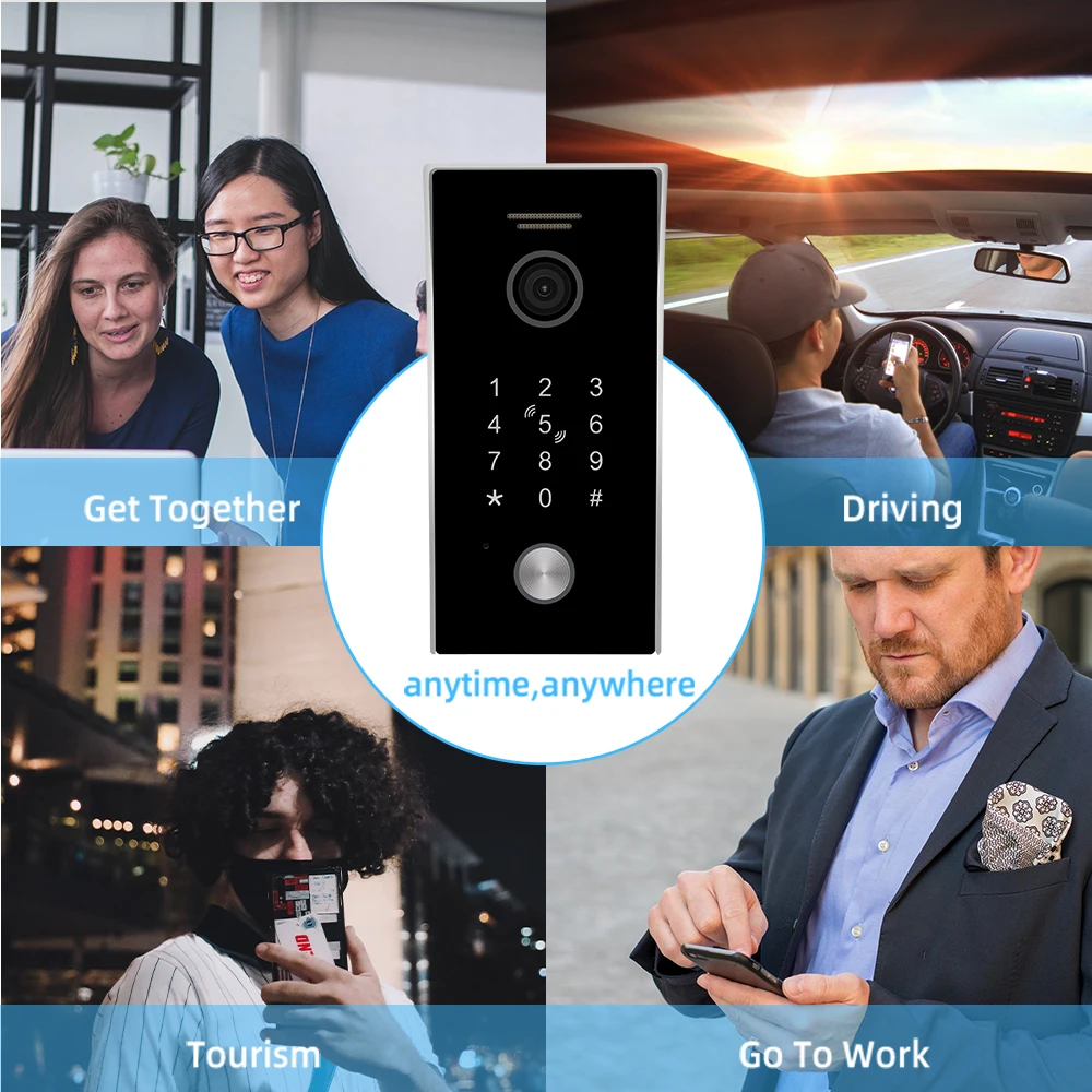 JeaTone Tuya Smart APP видео телефон двери RFID карта клавиатура 960P домашний открытый