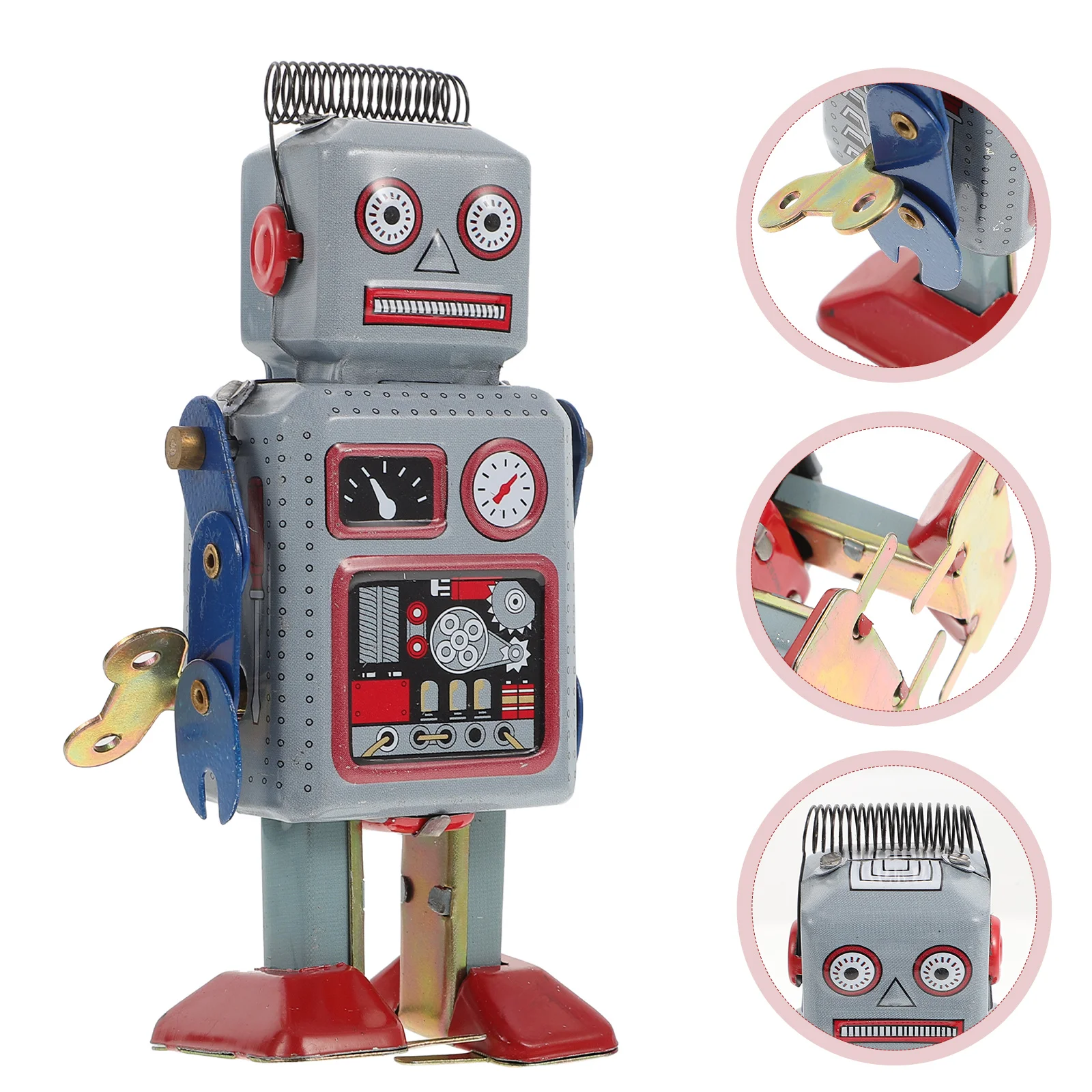 

Robot Winding Personality Toys Interesting Kids Plaything Desktop Ornament Iron Crafts Clockwork Playthings Up Bath Toddlers