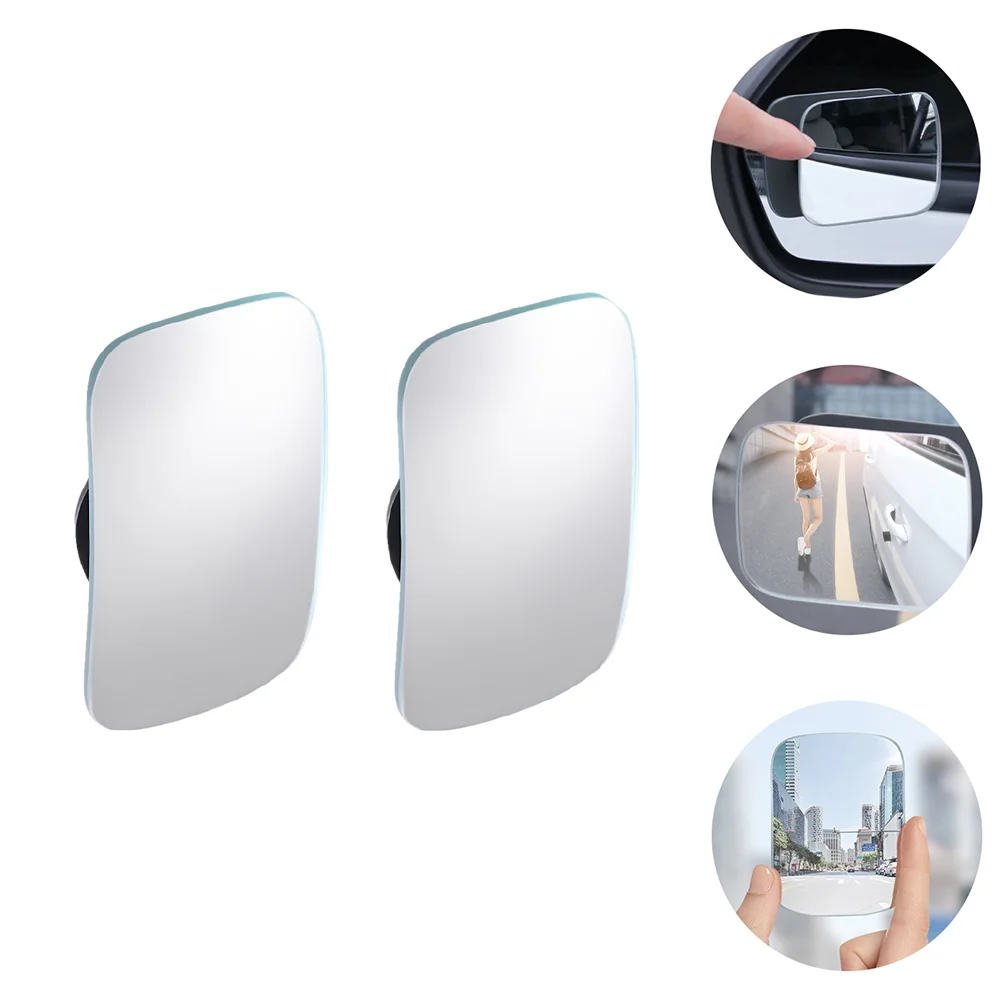 

Mirror Car Side Reversing Mirrors Spot Rear View Rearview Blind Auto Vehicle Adhensive Spotter Trunk Passenger Driver Frameless