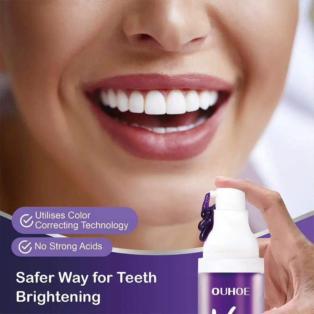 

50ml Toothpaste Mousse V34 Cleaning Yellow Teeth Removing Breath Stains Whitening Toothpaste Tooth Oral Hygiene Fresh L9B3