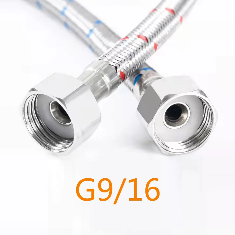 VGX G1/2 G3/8 G9/16 Гибкие сантехнические трубы из нержавеющей стали 304, смеситель для холодной и горячей воды, трубы для подачи воды, шланги для ванной комнаты, кухни