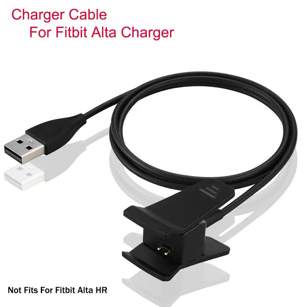 Charger With Reset Button For Fitbit Alta Replacement USB Charging Cable Cradle Dock Cable Adapter Power Adapter With Clip