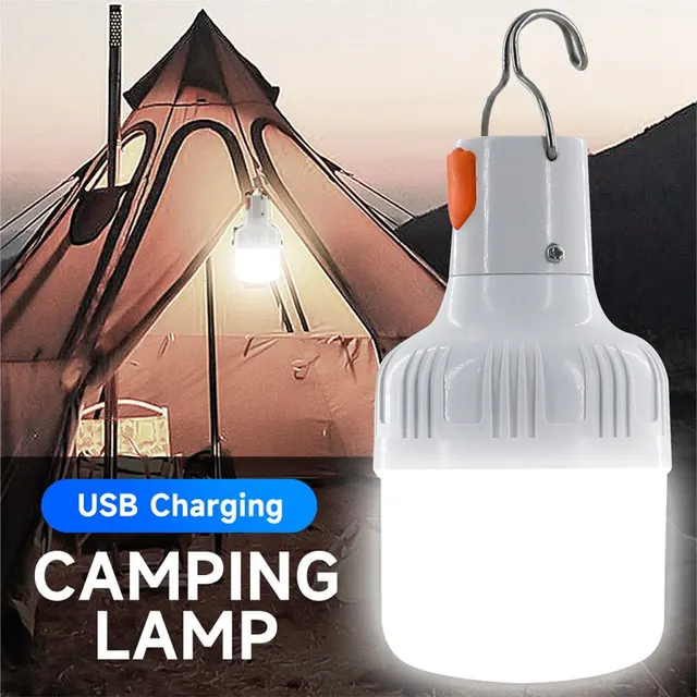 Outdoor USB Rechargeable LED Lamp 60W Camping Fishing Portable Lantern 1