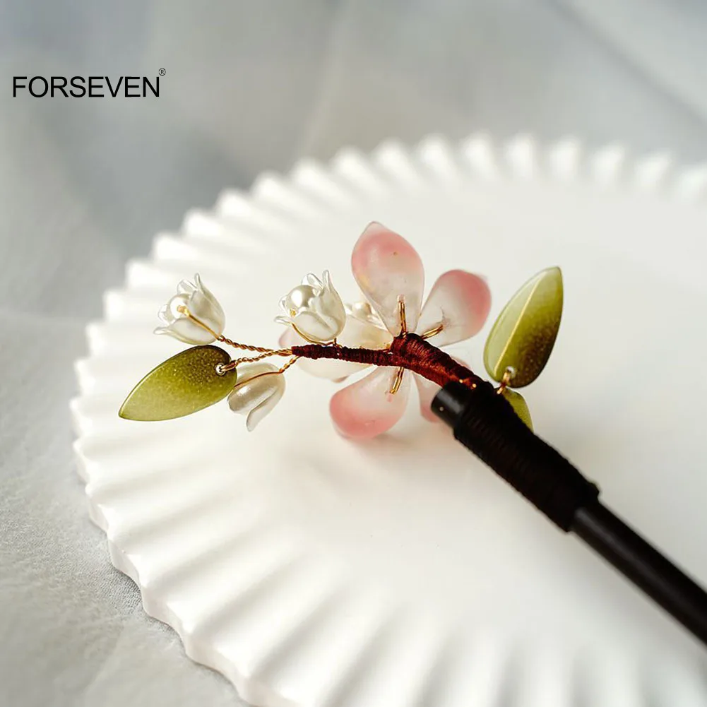 Ретро Цветочная заколка для волос Magnolias заколки и зажимы в китайском стиле женщин