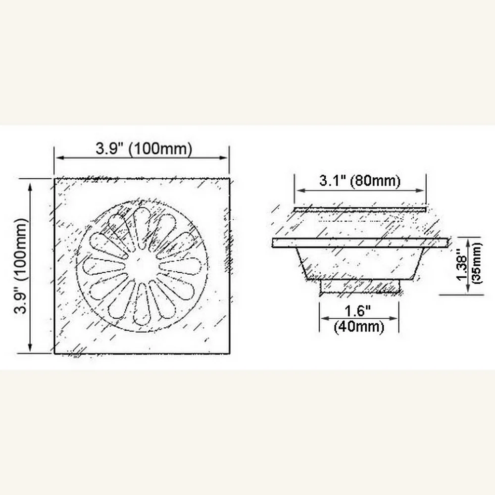 Античный латунный Слив для ванной комнаты с защитой от запаха и насекомых Dhr076
