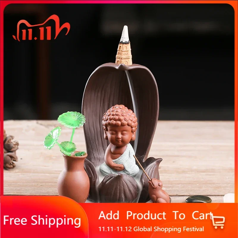 

Zen Incense Burner Ramadan Decoration 2022 Smoke Waterfall Incense Burner Decorative Buddhas Porte Encens Fragrance Fireplace