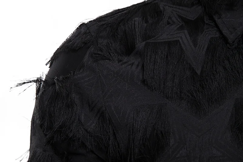 Men's Fashion Long Sleeve Shirts Euro-Size New Men's Casual Lapel Handmade Three-dimensional 3D Feather Fabric Party Wear Men