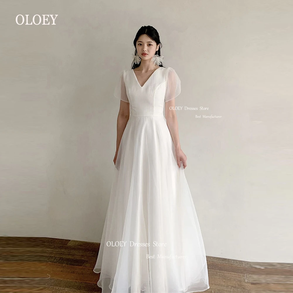 

Женское свадебное платье с V-образным вырезом, коротким рукавом и V-образным вырезом