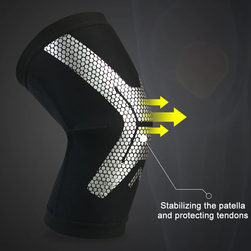 1 шт. Эластичный компрессионный наколенник для бега и баскетбола