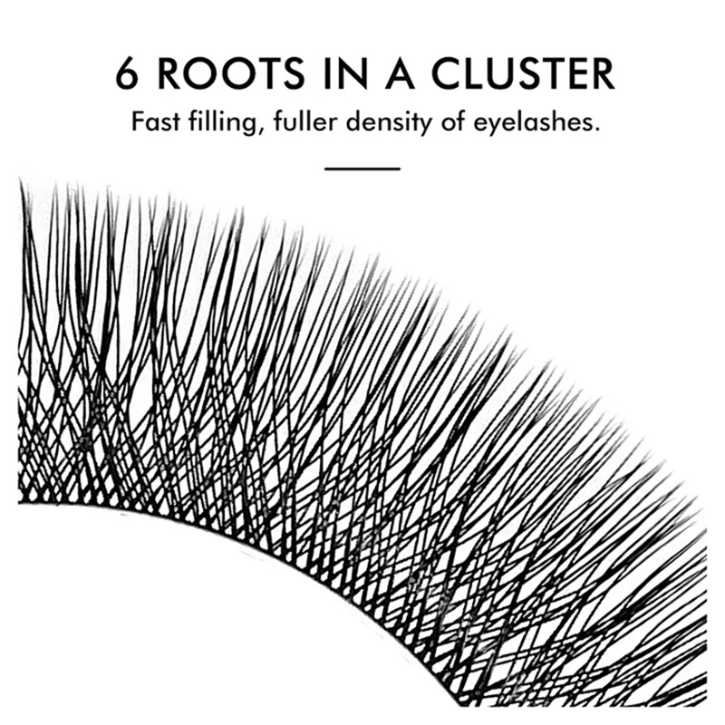 Высококачественные ресницы в форме 6D W толщина 0 07 мм натуральный изгиб готовые