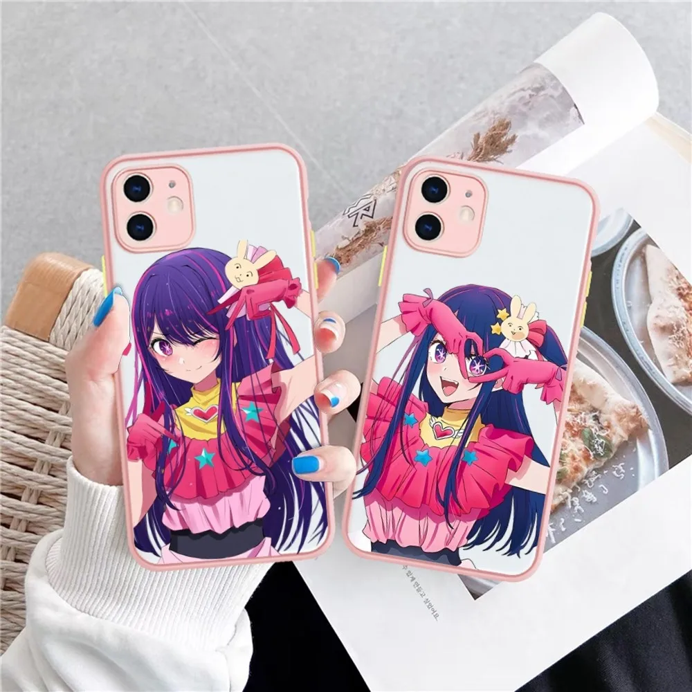 

Anime Oshi no Ko Hoshino Ai Phone Case For iPhone 14 X XR XS 7 8 Plus 11 12 13 pro MAX 13mini Matte Shockproof Case