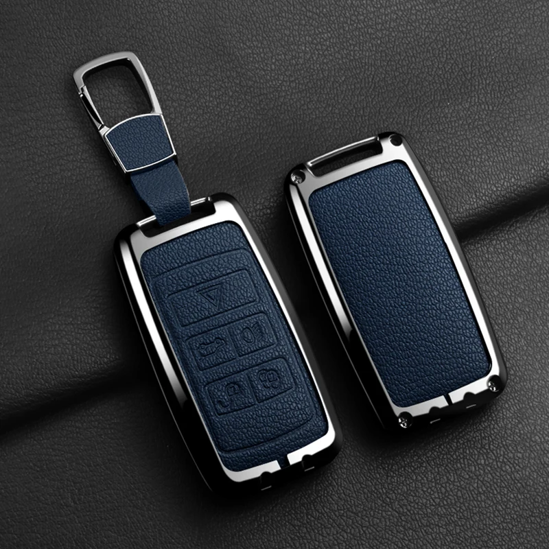 Фото Чехол для ключей от автомобиля для Jaguar XF XJ XE S-Type F-Type X-Type F-Pace I-Pace E-Pace Android XFR XKR Кожаный брелок из цинкового сплава №1