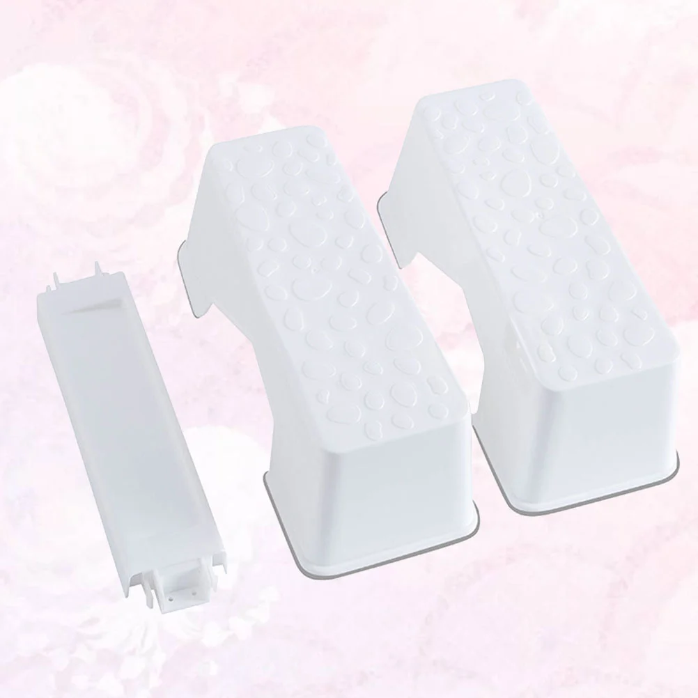 

1pc Toilet Stool Anti Plastic Household Footstool Detachable Squatting Stool for Toilet Washroom (White)