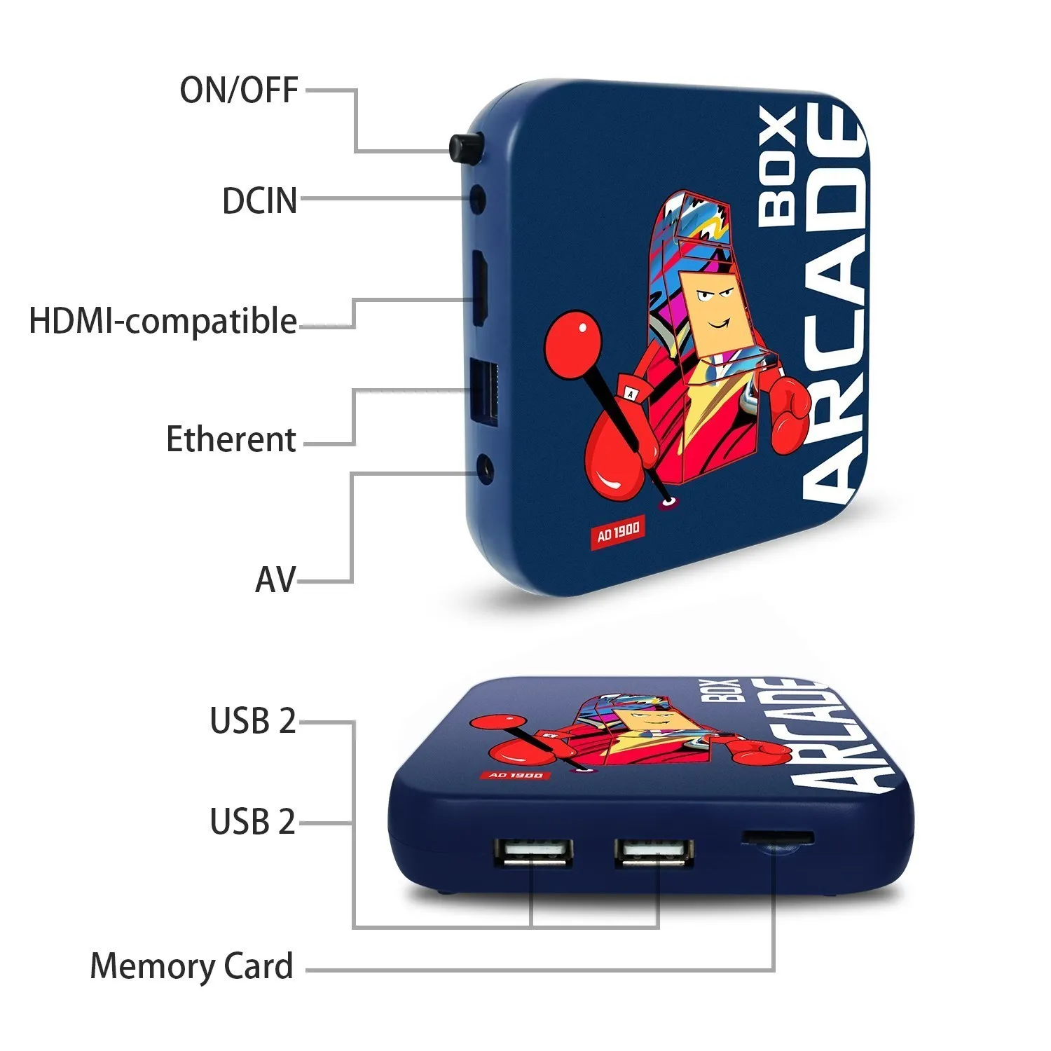 Arcade Box Portable Video Game Console for PSP/PS1/Naomi Classic Retro 33000/40000/50000 Games Super 4K HD TV Projector Monitor
