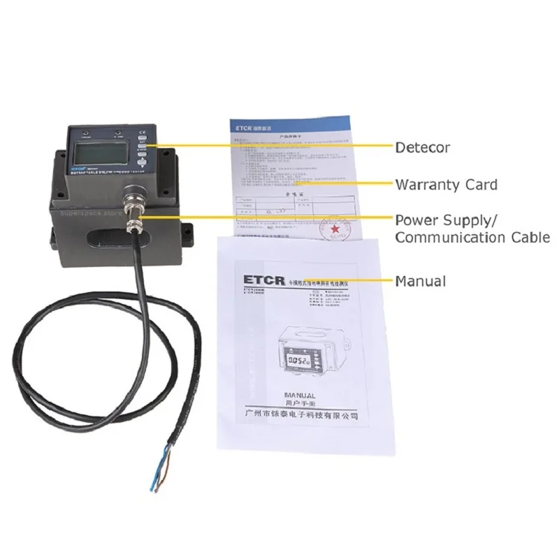 ETCR2800C Бесконтактный ЖК-дисплей сопротивления заземления 0 01 Ом ~ 200 Дистанционное