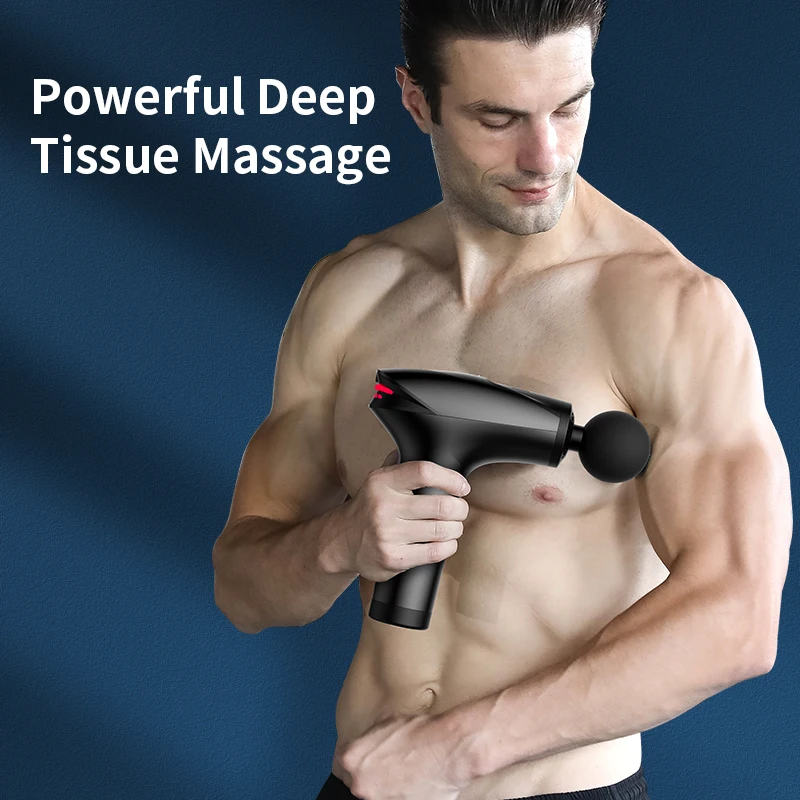 

4 Colors Electric Massage Gun Cold Compress Percussion Pistol Massager For Body Neck Back Sport Deep Tissue Muscle Relaxation
