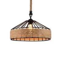 american country hemp rope chandelier retro industrial style personality creative restaurant net cafe bar table lmp